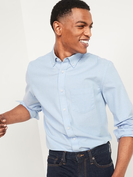 Image number 1 showing, Slim-Fit Built-In Flex Everyday Oxford Shirt For Men