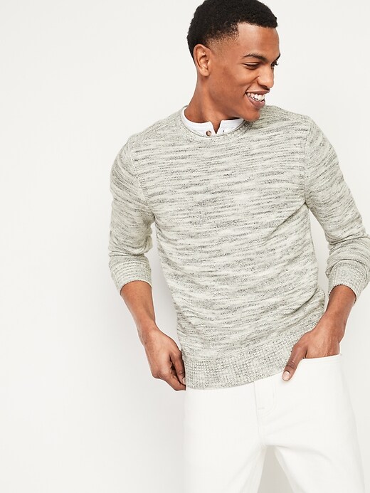 View large product image 1 of 3. Textured Crew-Neck Sweater