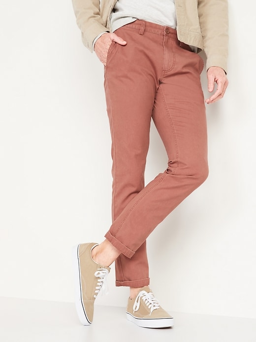 slim uniform non stretch chino