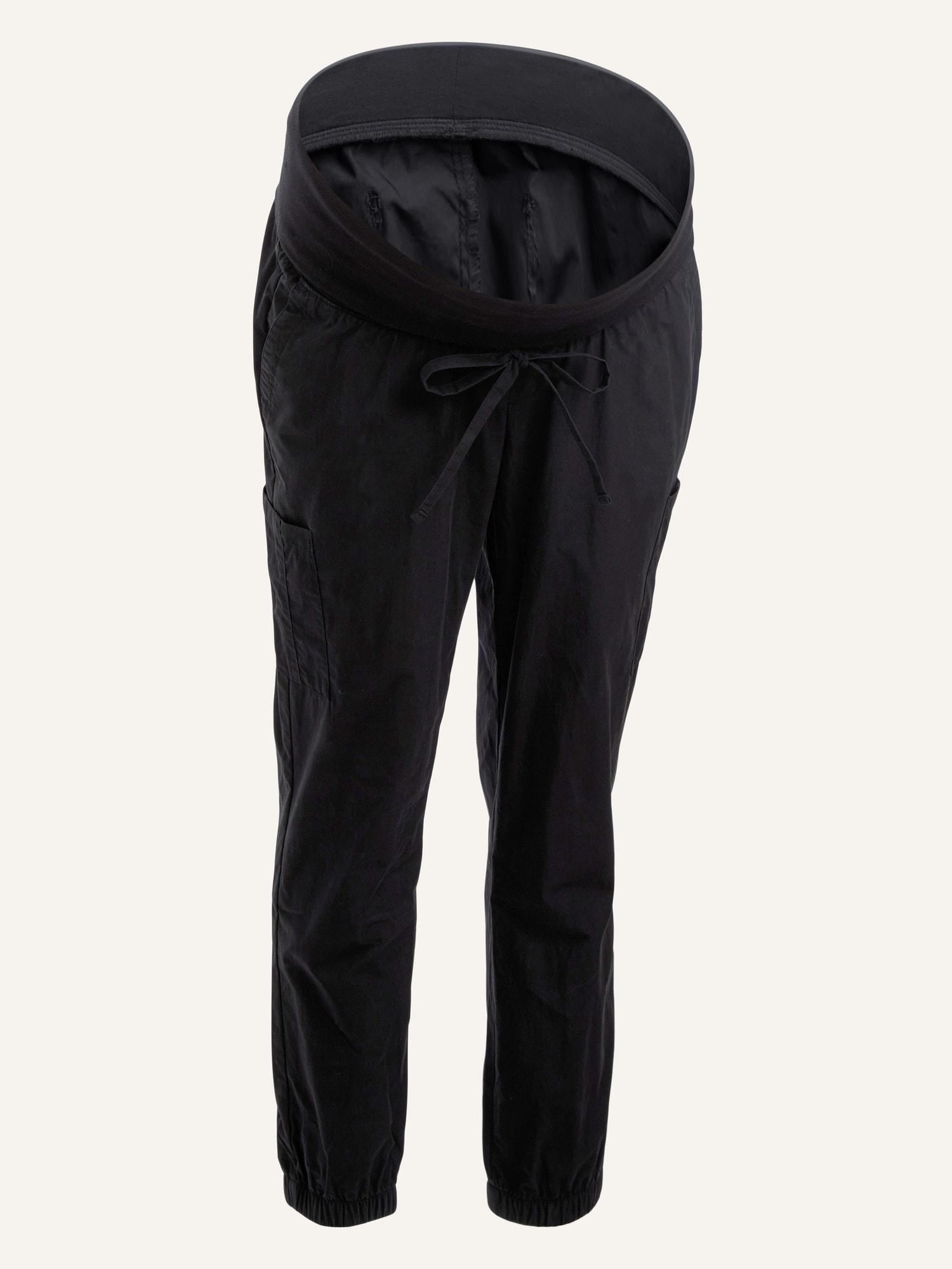 Maternity Rollover-Waist Tapered Jogger Cargo Pants
