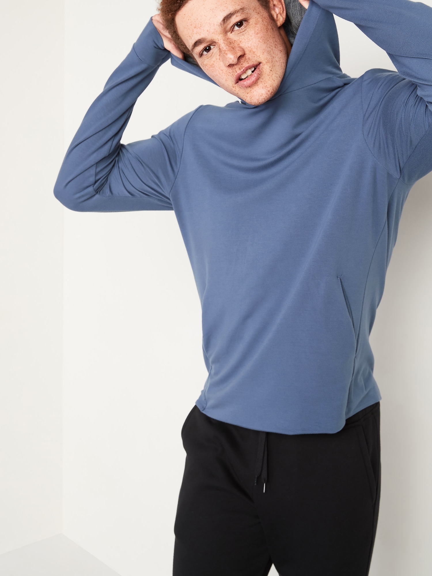 Loop-Terry 4-Way Stretch Pullover Hoodie for Men | Old Navy