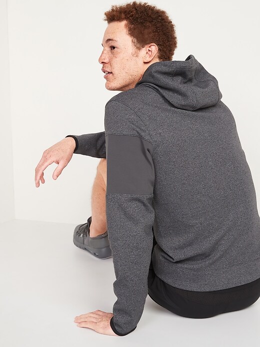 Image number 2 showing, Dynamic Fleece Woven-Hybrid Pullover Hoodie