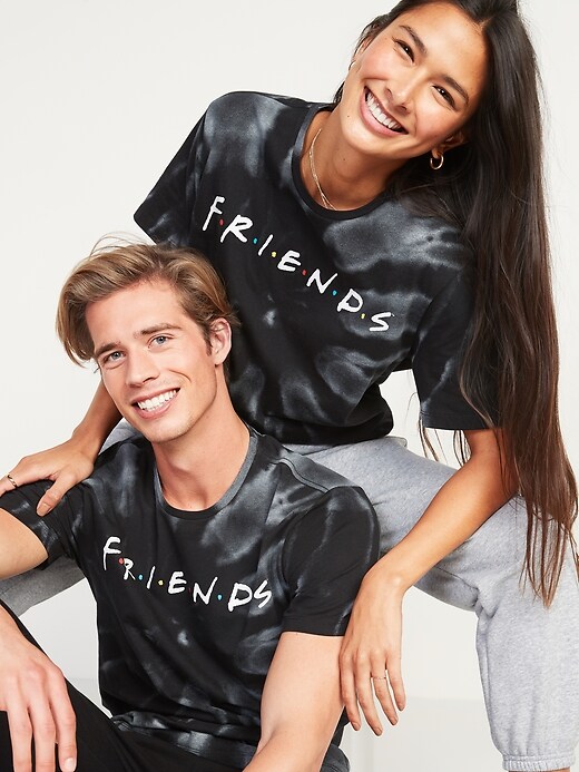 View large product image 1 of 2. Friends&#153 Tie-Dyed Gender-Neutral Graphic T-Shirt for Adults