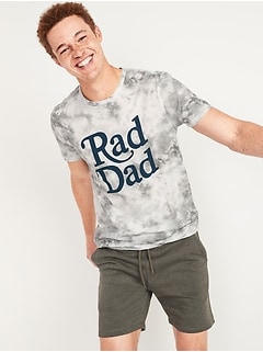 T-shirt teint par nœuds à imprimé « Rad Dad » pour Homme