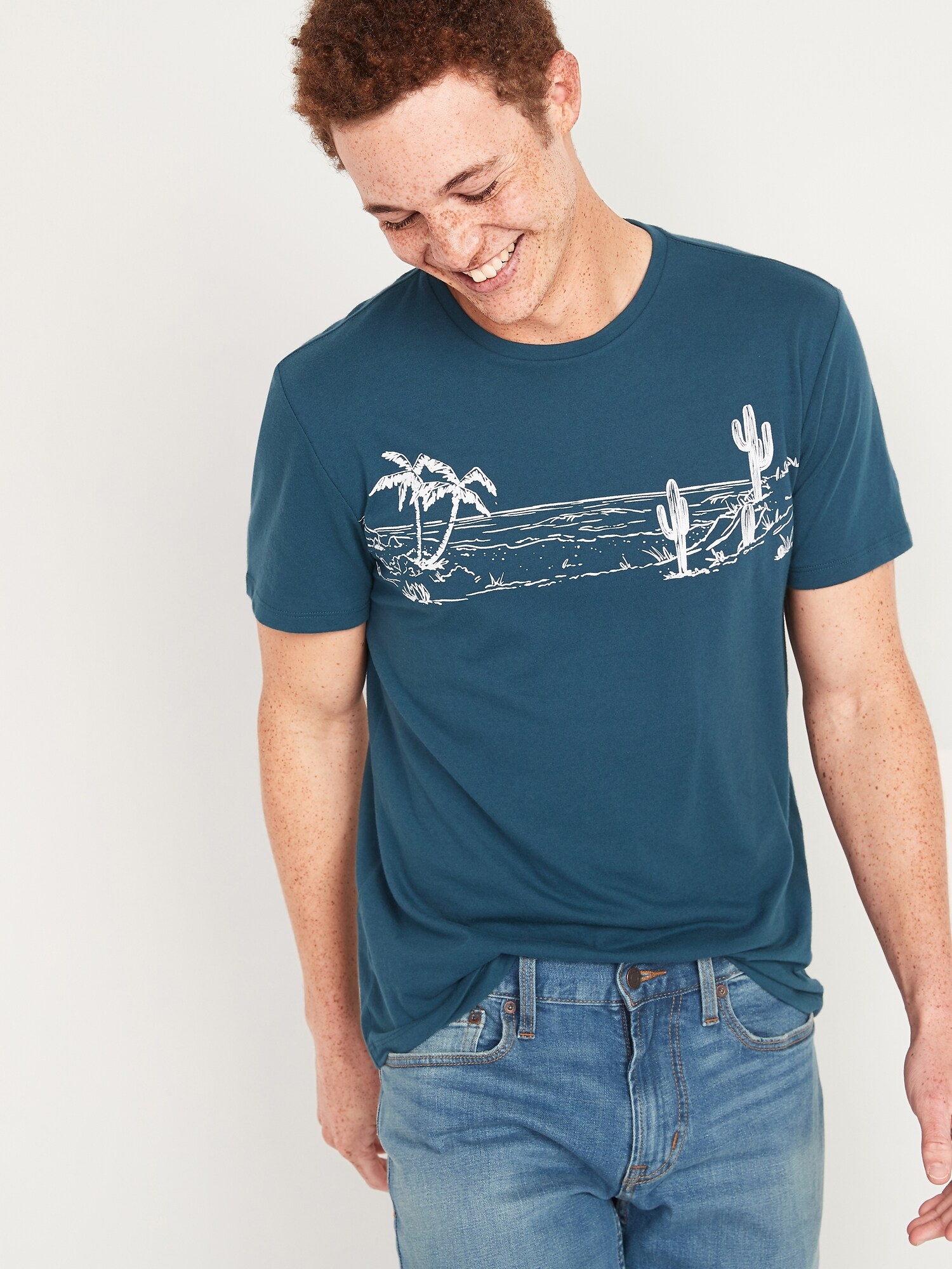 Graphic Soft-Washed Crew-Neck T-Shirt for Men | Old Navy