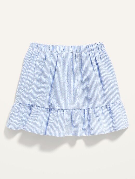 View large product image 2 of 2. Striped Seersucker Tiered-Hem Skirt for Toddler Girls