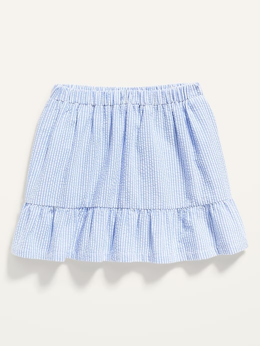 View large product image 1 of 2. Striped Seersucker Tiered-Hem Skirt for Toddler Girls