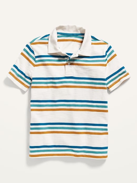 View large product image 1 of 1. Slub-Knit Jersey Polo Shirt For Boys