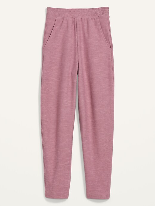 View large product image 2 of 2. Extra High-Waisted Lightweight Textured Barrel-Leg Sweatpants
