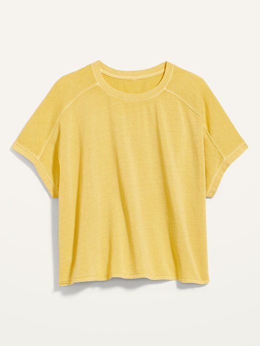 Image number 4 showing, Oversized Garment-Dyed Plus-Size Short-Sleeve Sweatshirt