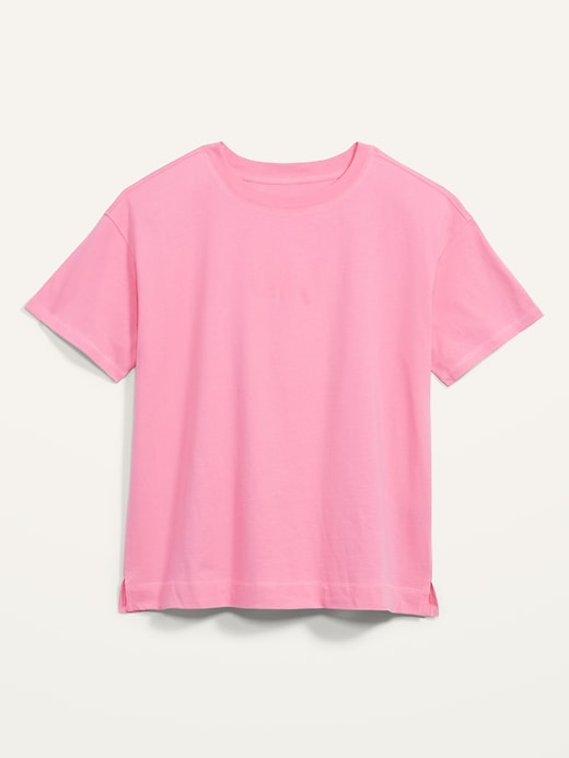 L'image numéro 4 présente T-shirt ample rétro à encolure ras du cou pour Femme