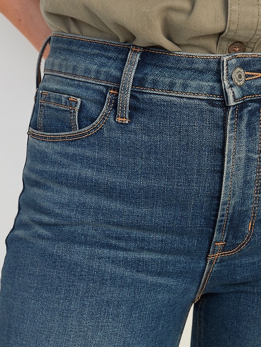 Image number 8 showing, High-Waisted Cuffed Bermuda Jean Shorts for Women -- 9-inch inseam