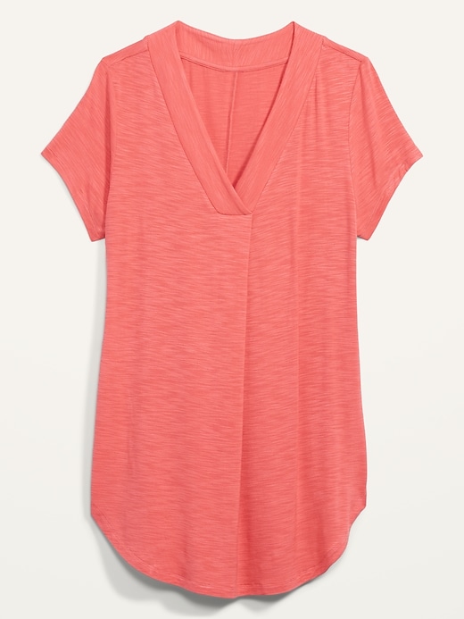 Image number 4 showing, Loose Luxe V-Neck Tunic T-Shirt for Women