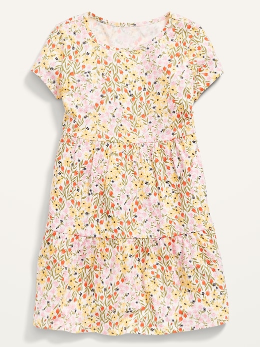 Short-Sleeve Tiered Floral Dress for Girls | Old Navy