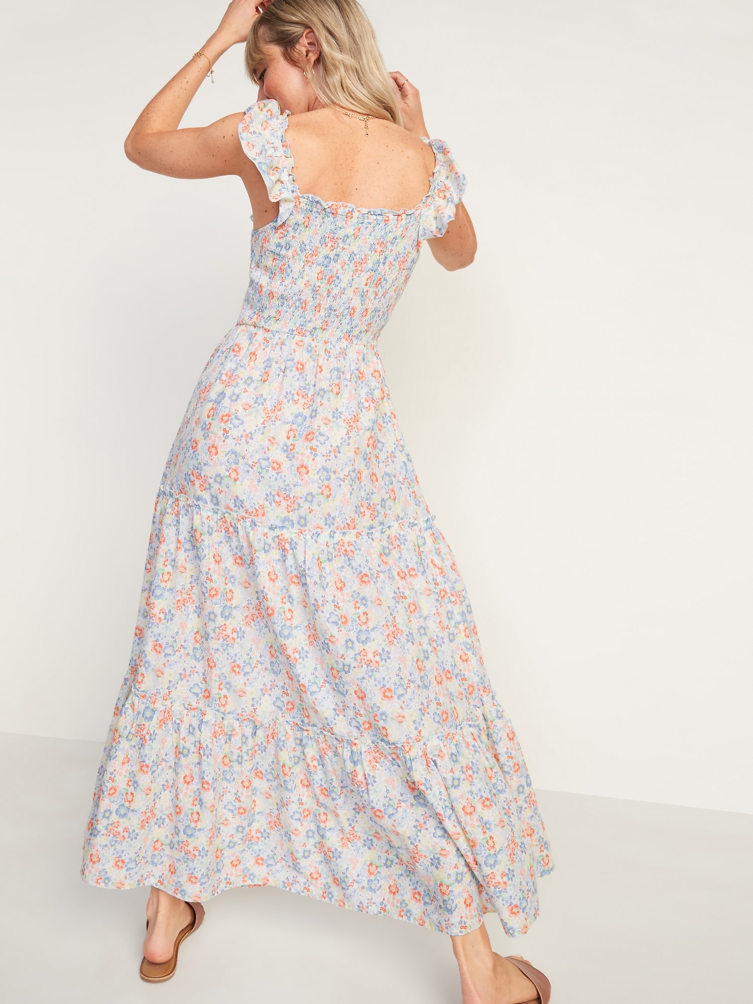 elastic bodice maxi dress