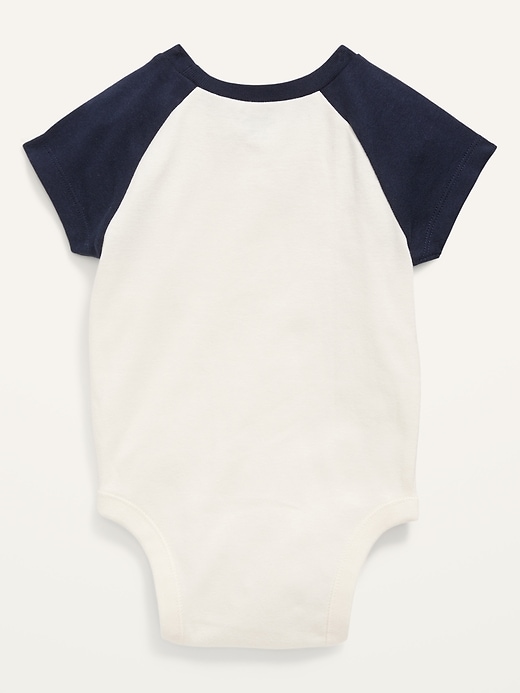 View large product image 2 of 2. Unisex Raglan Bodysuit for Baby