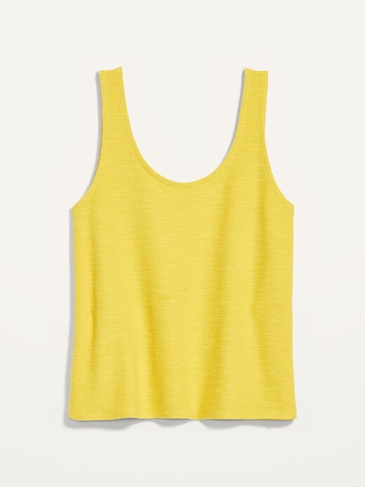 View large product image 2 of 2. Lightweight Textured-Knit Lounge Tank Top