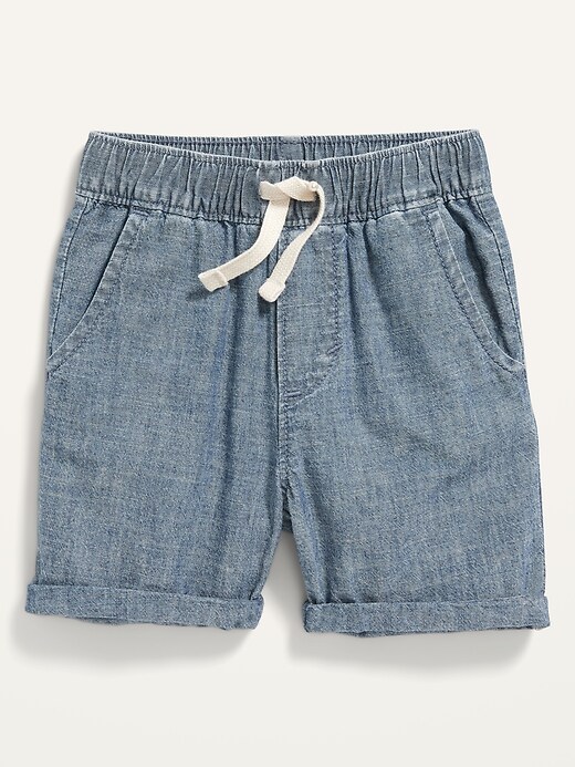 Old Navy - Functional Drawstring Chambray Shorts for Toddler Boys