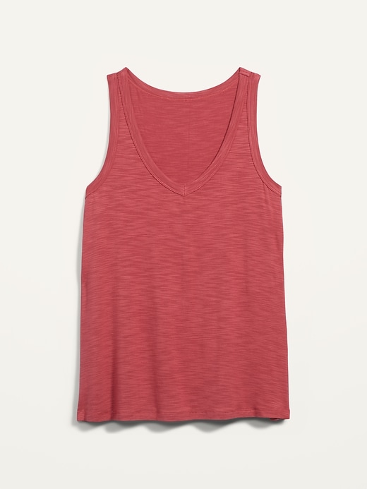 View large product image 2 of 2. Luxe Slub-Knit V-Neck Tank Top