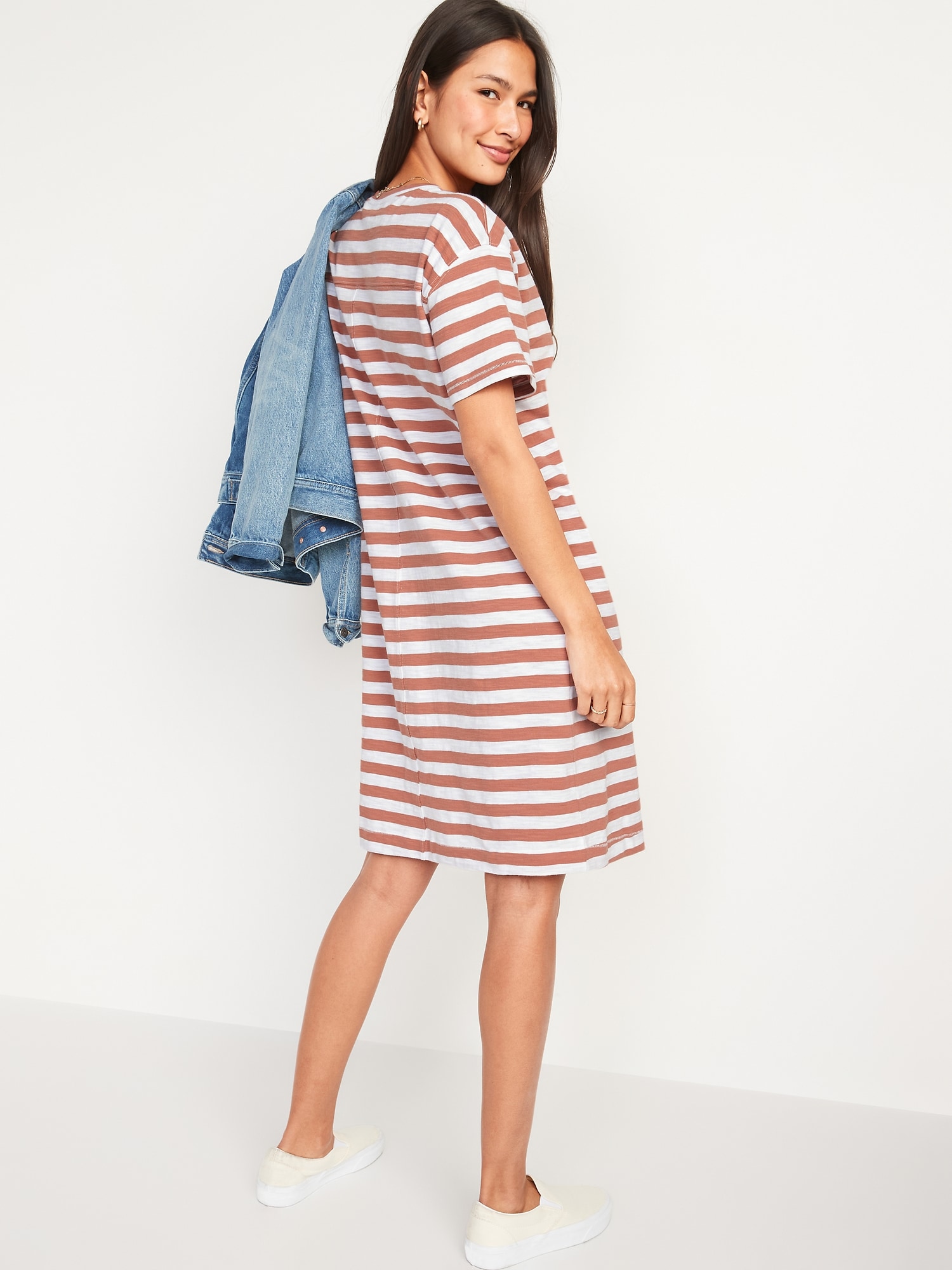 old navy striped shirt dress