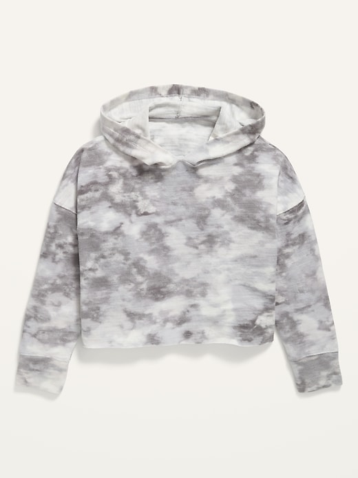 View large product image 1 of 1. Oversized Raw-Hem Pullover Hoodie for Girls