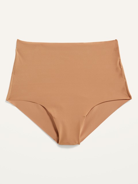 Soft-Knit No-Show Brief Underwear - Cocoa Mocha