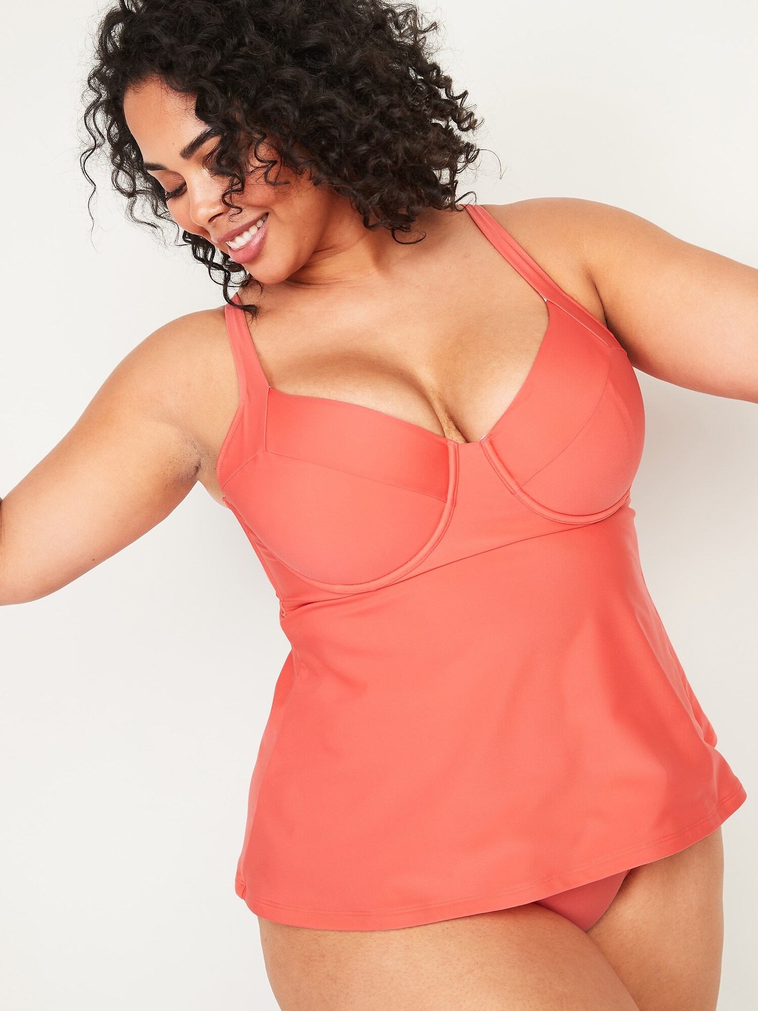 Plus Size Tankini Tops With Built In Bra