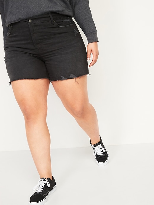 plus size cut off shorts