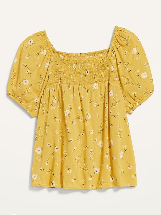 Old Navy Smocked-Yoke Floral-Print Swing Top for Women. 1 Old Navy Smocked-Yoke Floral-Print Swing Top for Women. 1