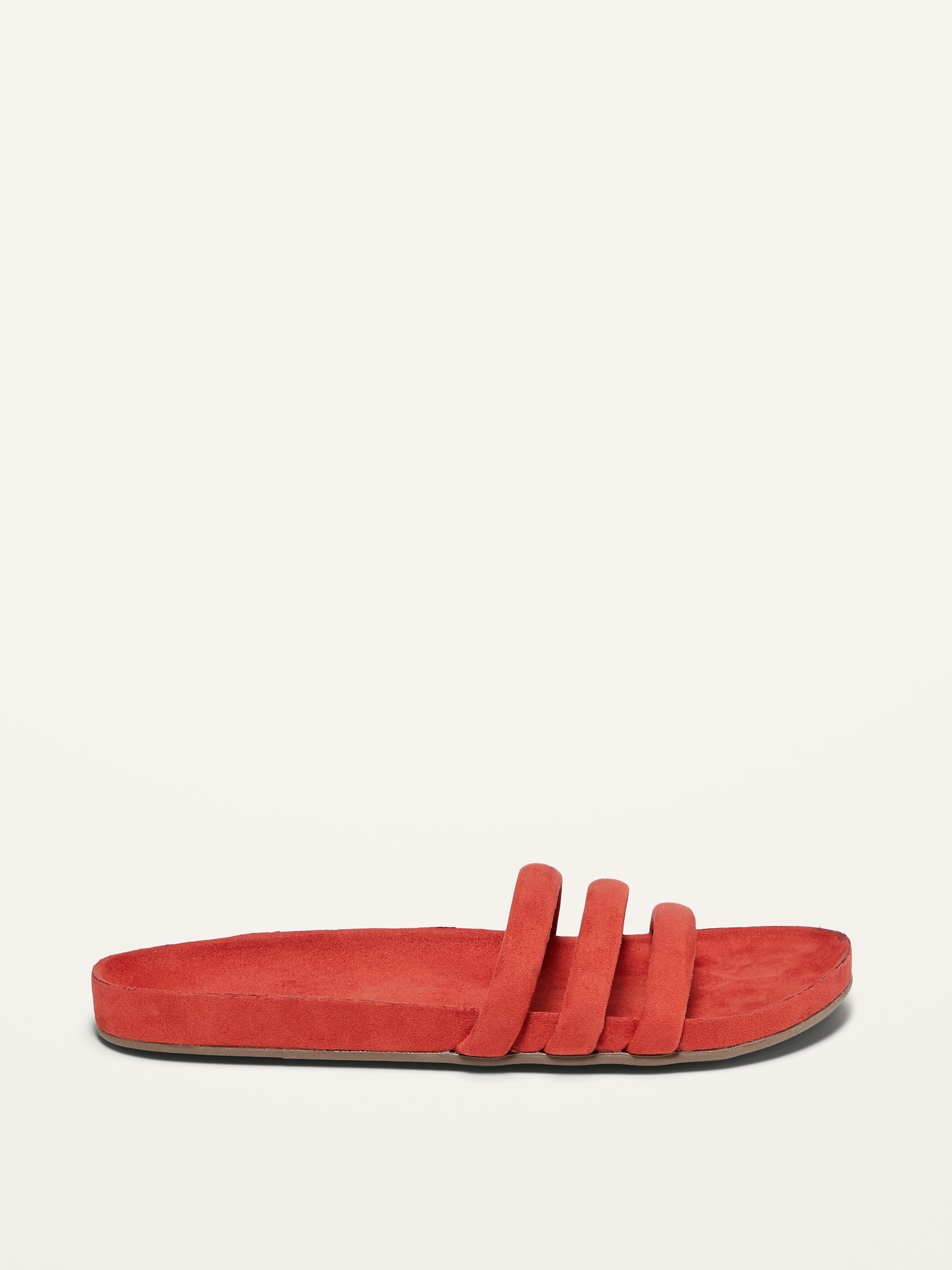 Faux suede clearance slide sandals