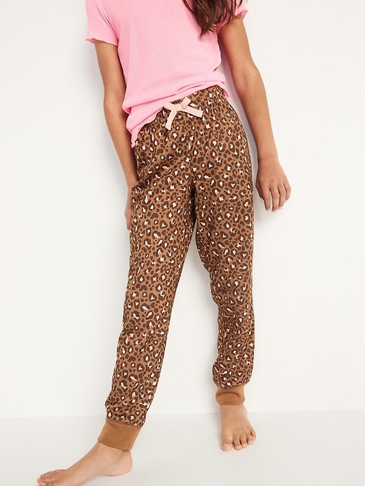 View large product image 1 of 2. Printed Jersey Pajama Joggers for Girls