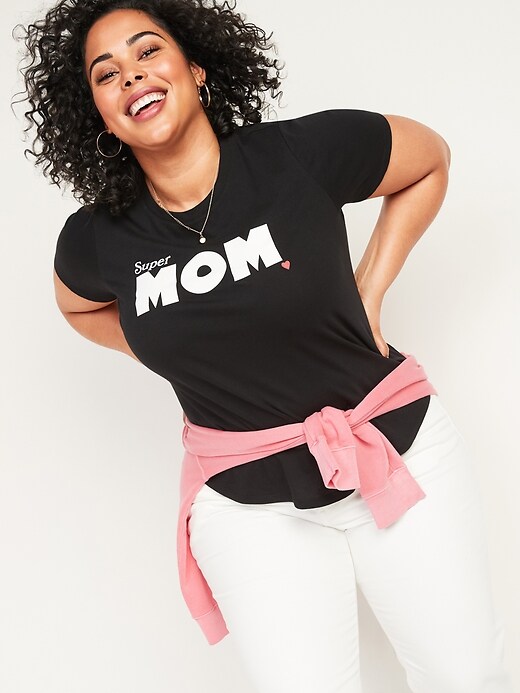 Image number 3 showing, Soft-Washed Matching Graphic Plus-Sized Tee