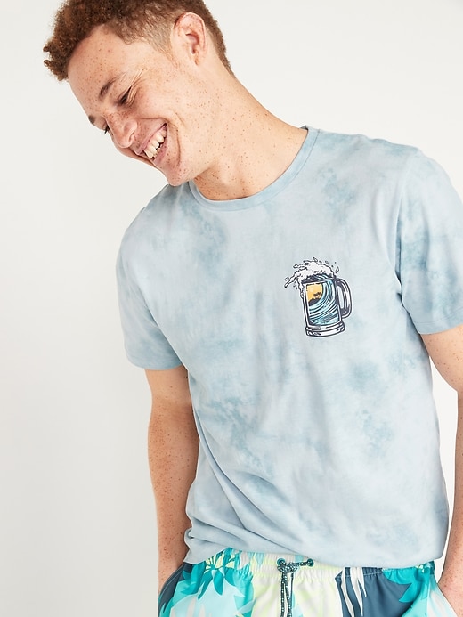 Image number 1 showing, Soft-Washed Graphic Crew-Neck T-Shirt