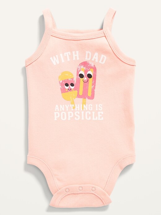 View large product image 1 of 1. Unisex Sleeveless Graphic Bodysuit for Baby