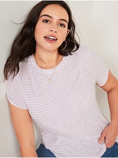 EveryWear Striped Slub-Knit T-Shirt for Women