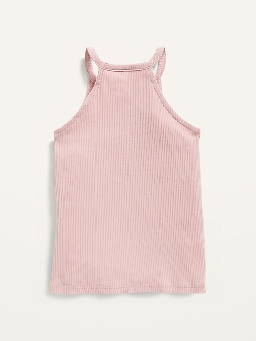 View large product image 2 of 2. Graphic Rib-Knit Tie-Hem Tank Top for Girls