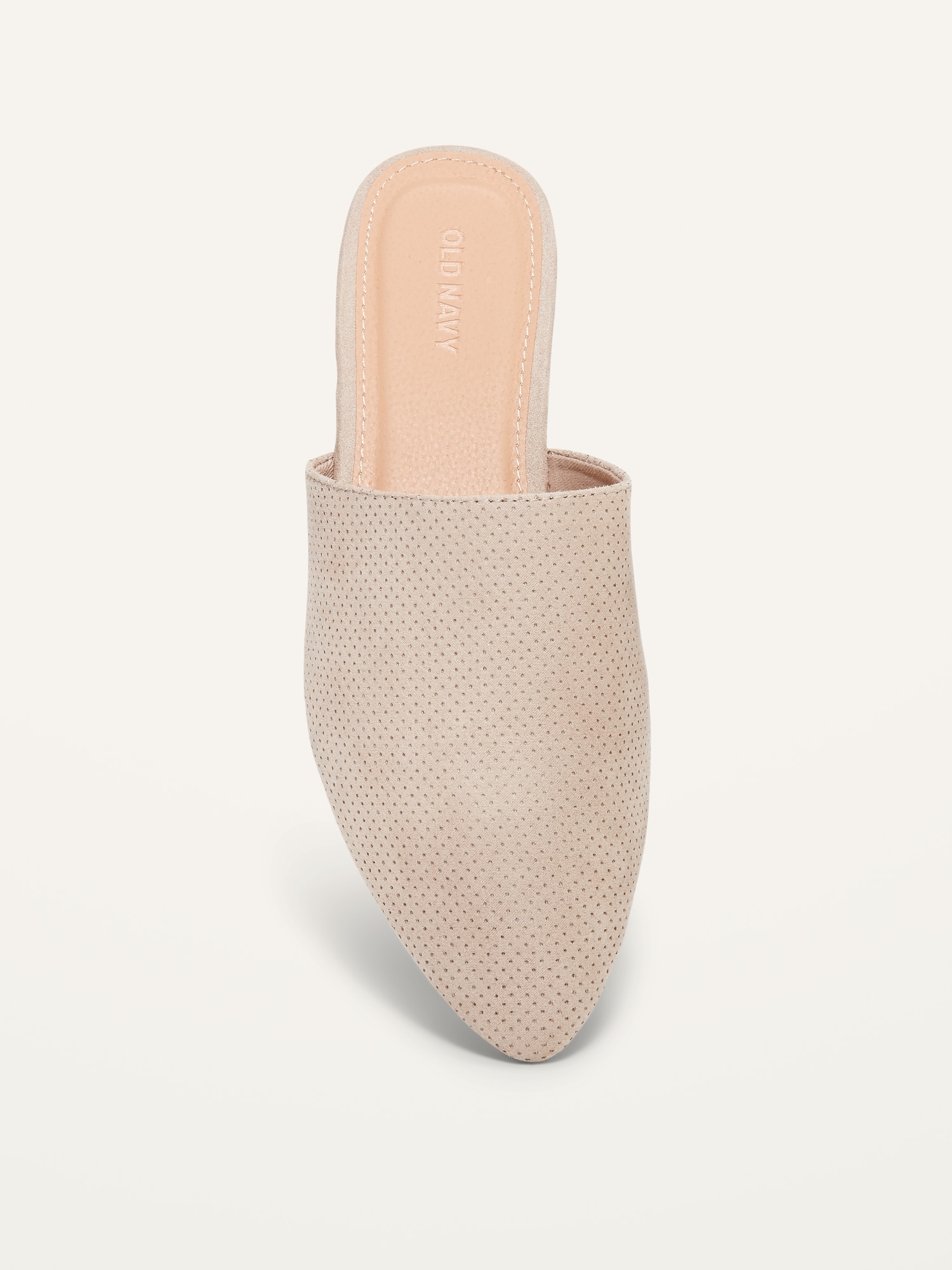Details about   NWT Old Navy Pink Faux Suede Slip in Mules Flats Women's Size 10 Water Repellant