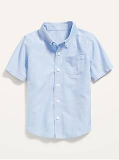 Short-Sleeve Oxford Pocket Shirt for Toddler Boys