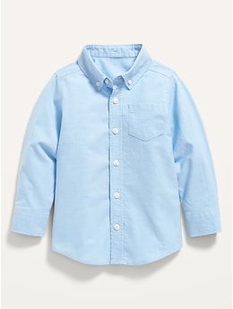 boys navy button up shirt