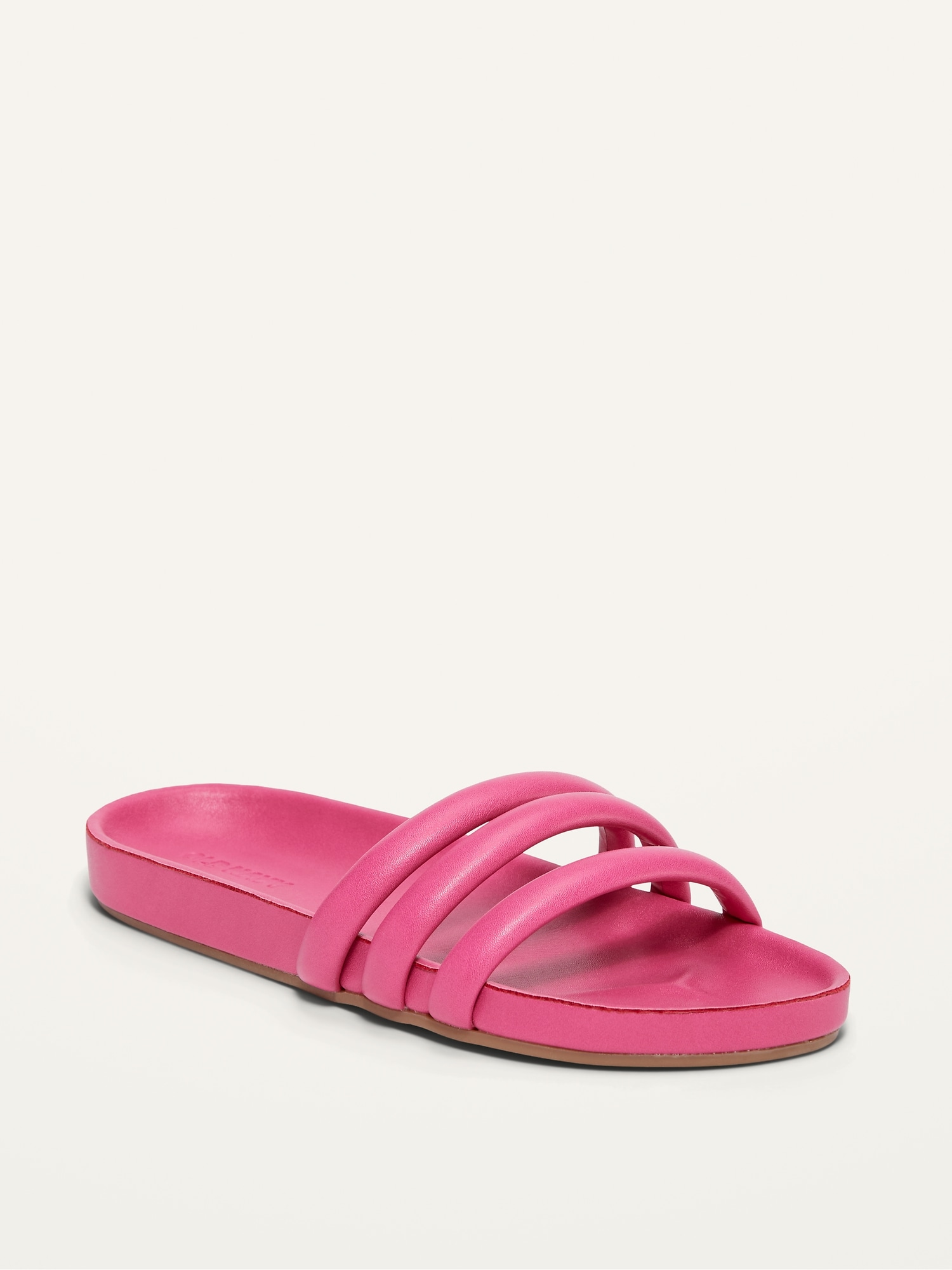 Old Navy Faux-Leather Strappy Sandals for Girls pink. 1