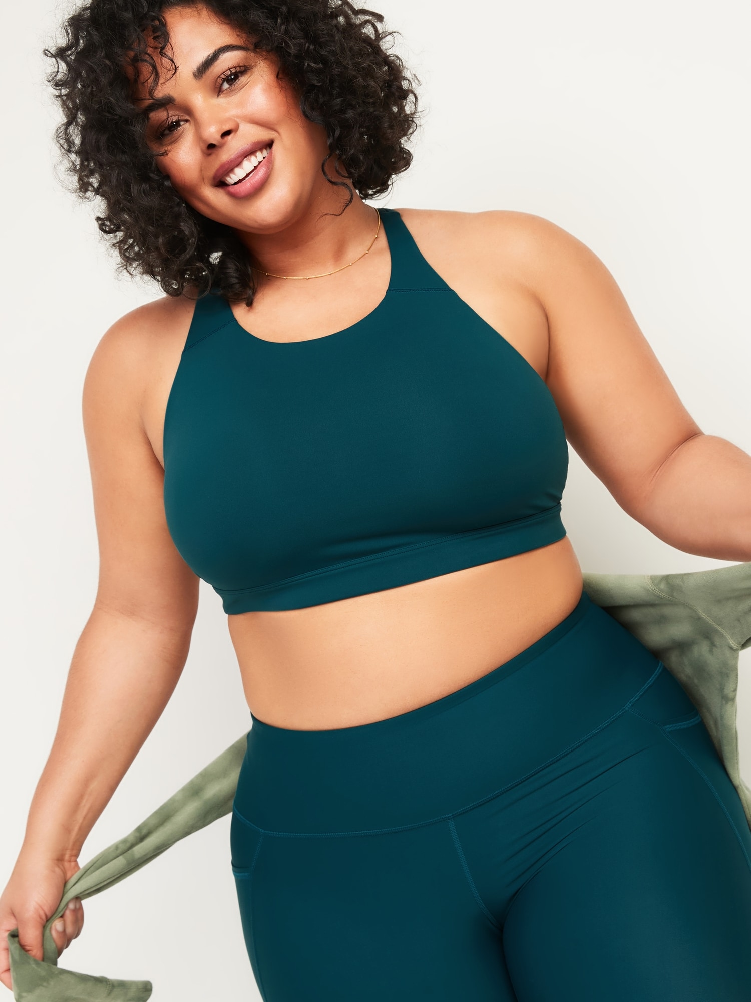 Medium Support PowerSoft Plus-Size Strappy Sports Bra