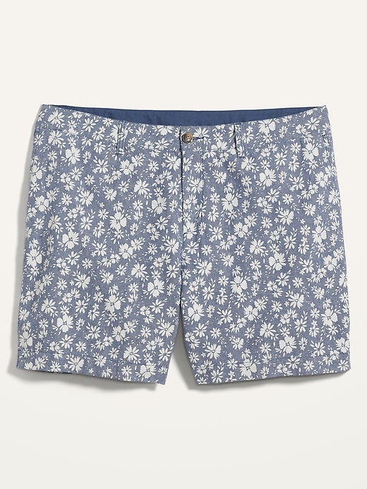 View large product image 2 of 2. High-Waisted Printed Everyday Plus-Size Shorts -- 7-inch inseam