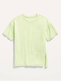 UltraLite Go-Dry Rib-Knit Tunic T-Shirt for Girls