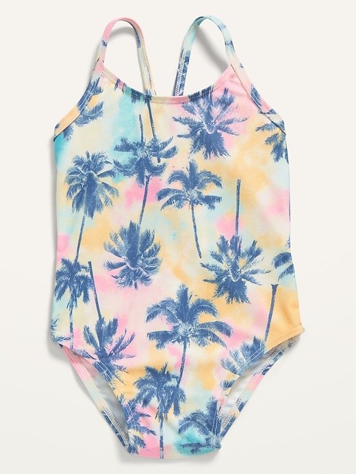 Old Navy Printed One-Piece Swimsuit for Toddler Girls. 1