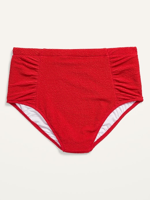 Image number 4 showing, High-Waisted Secret-Smooth Textured Plus-Size Swim Bottoms