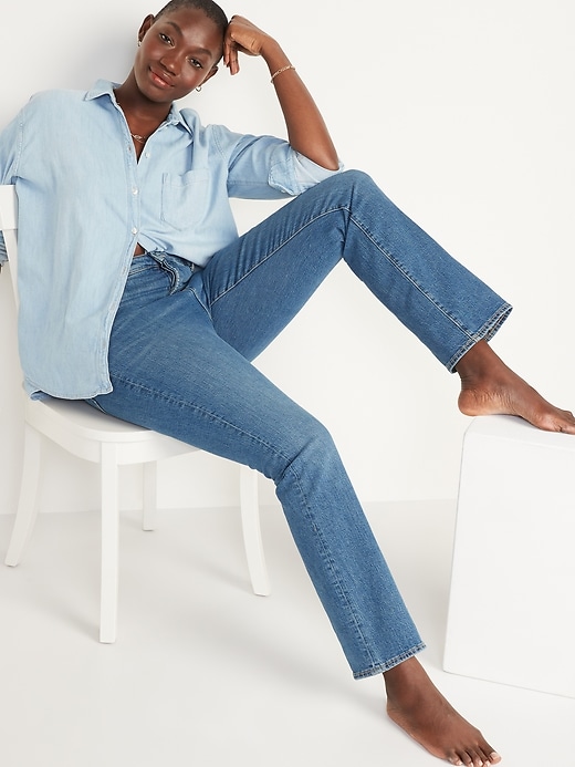 Image number 8 showing, Extra High-Waisted Kicker Boot-Cut Button-Fly Jeans for Women