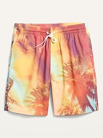 View large product image 3 of 3. Printed Swim Trunks -- 8-inch inseam