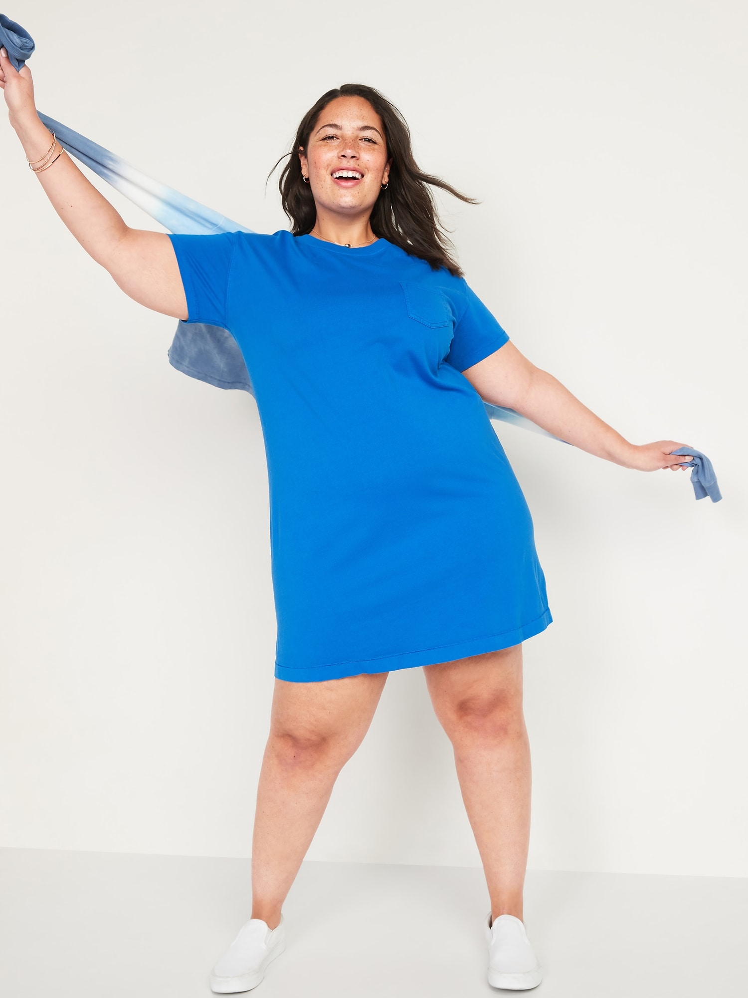 Bright blue 2025 t shirt dress