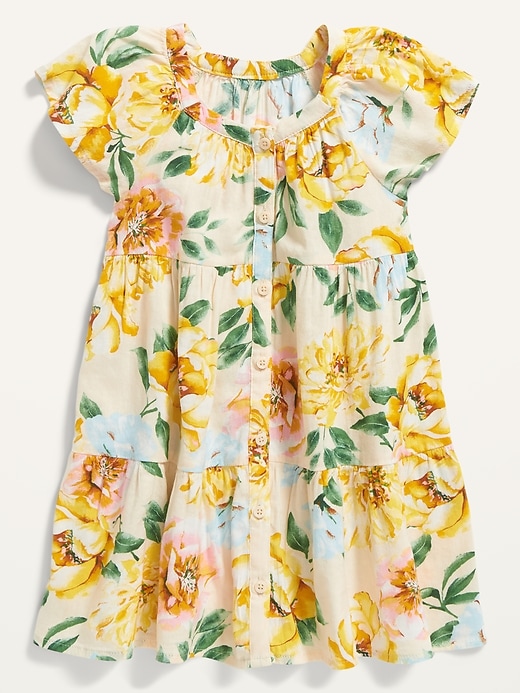 Navy yellow floral store dress