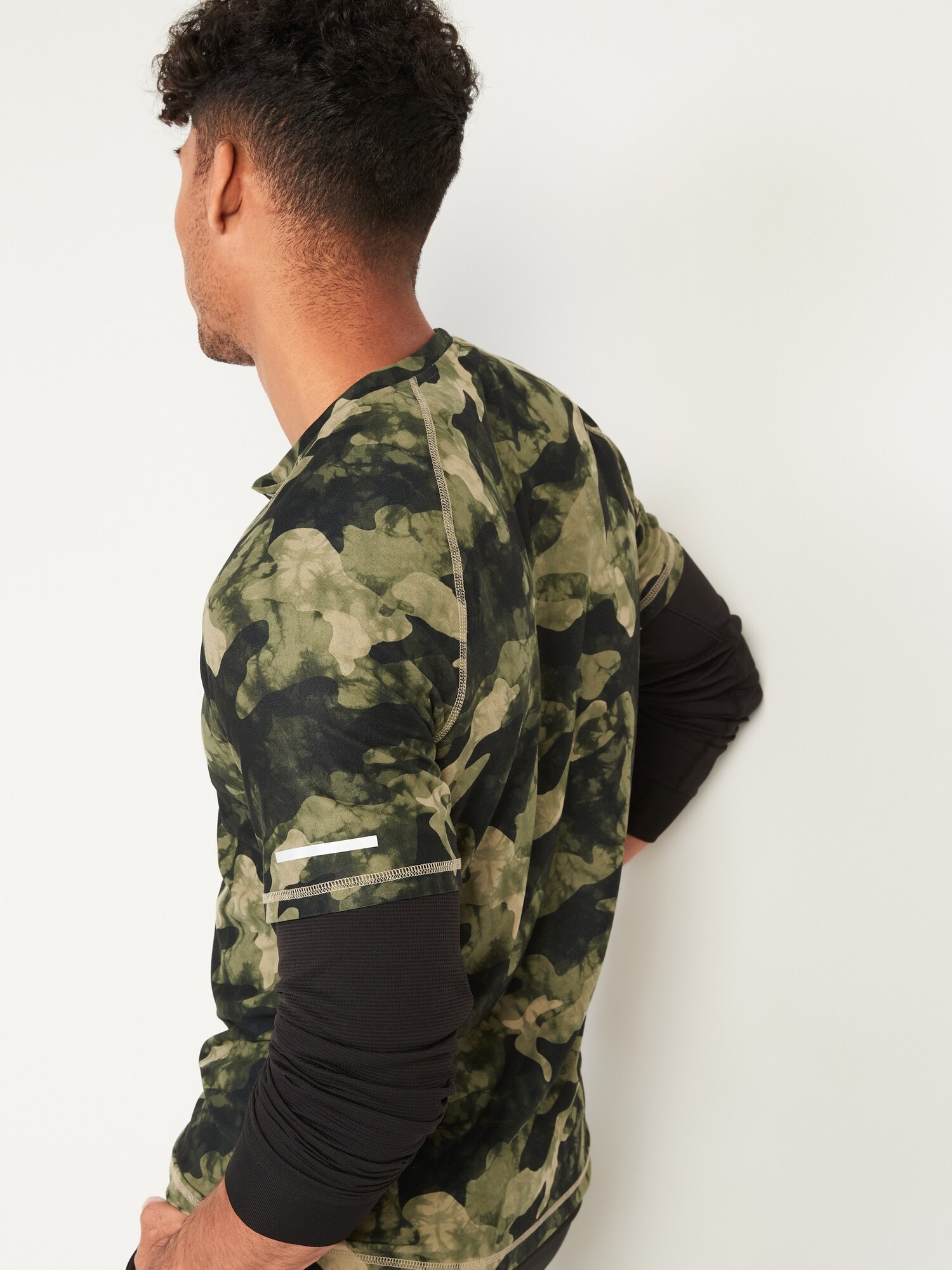 Breathe ON Camo Henley TShirt for Men Old Navy